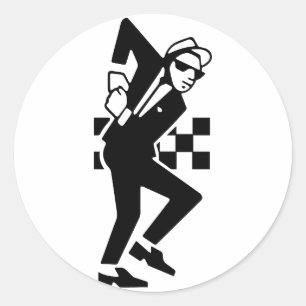SKA Dancer Runder Aufkleber