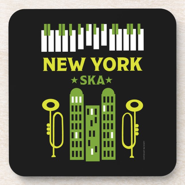 Ska Jazz Music Getränkeuntersetzer (Vorderseite)