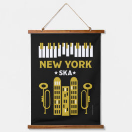 Ska Jazz Wandteppich Mit Holzrahmen