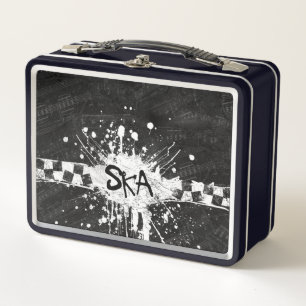 Ska-Musik kariert Old-School-Punk-Rock 80er  Metall Brotdose