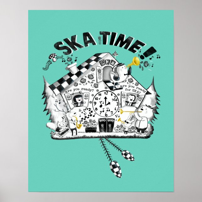 Ska Time Cuckoo Uhr Poster (Vorne)