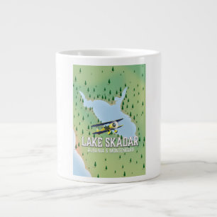 Skadarsee Albanien und Montenegro Seekarte Jumbo-Tasse