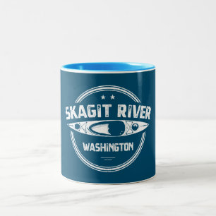 Skagit River Washington Kayaking Zweifarbige Tasse