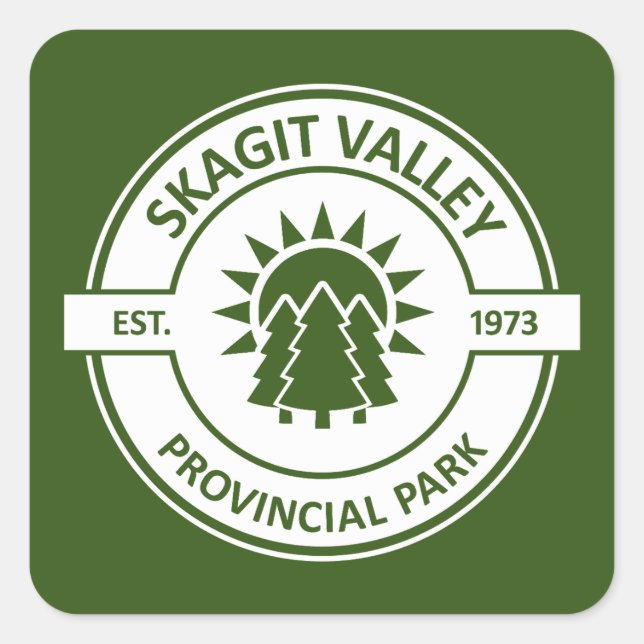 Skagit Valley Provincial Park Quadratischer Aufkleber (Vorderseite)