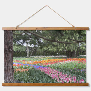 Skagit Valley Tulpen Teppichkunst Wandteppich Mit Holzrahmen