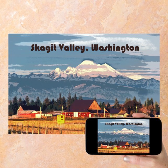 Skagit Valley WA Farm Mount Baker Travel Poster (Von Creator hochgeladen)