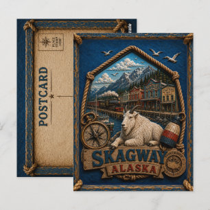 Skagway Alaska Carte Postale Voyage Vintage