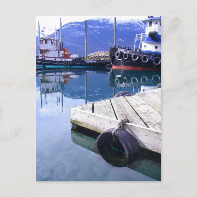 Skagway, Alaska Tugs Postkarte (Vorderseite)