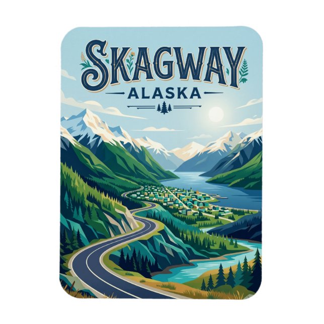 Skagway USA Magnet (Vertikal)
