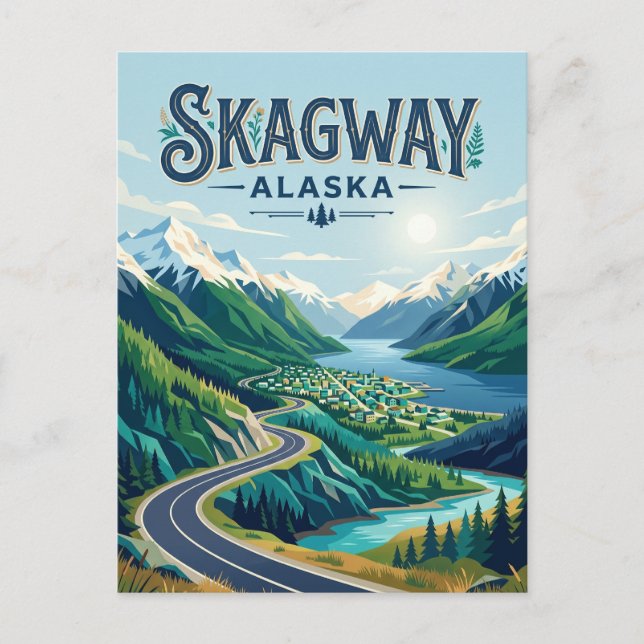 Skagway USA Postkarte (Vorderseite)