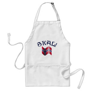 Skal trinkender Toast norwegische Schürze