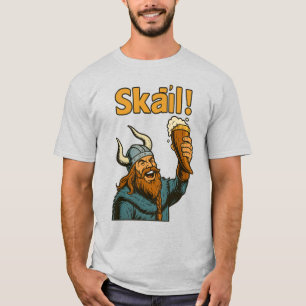 Skål! – Wikinger-Ale-Trinkspruch Retro-Comic-Art T-Shirt