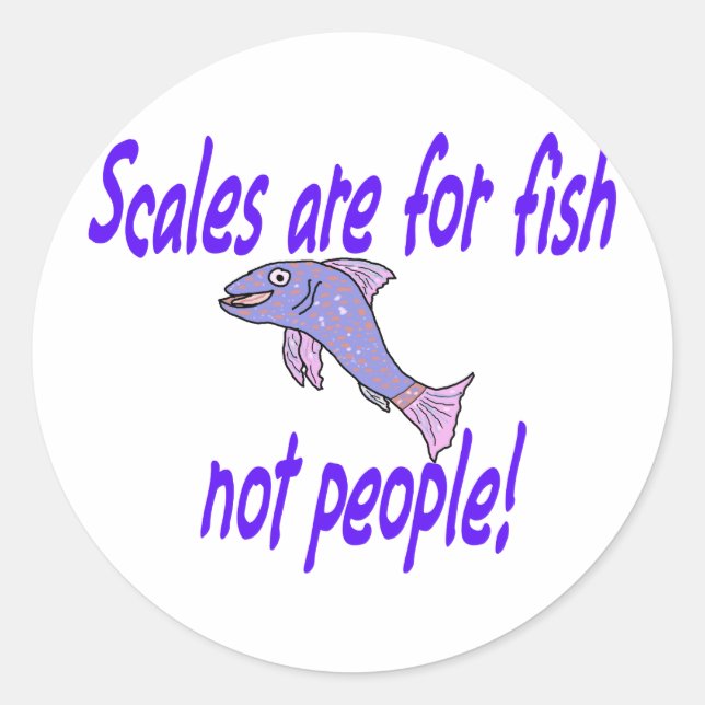 Skala für Fische Runder Aufkleber (Vorderseite)