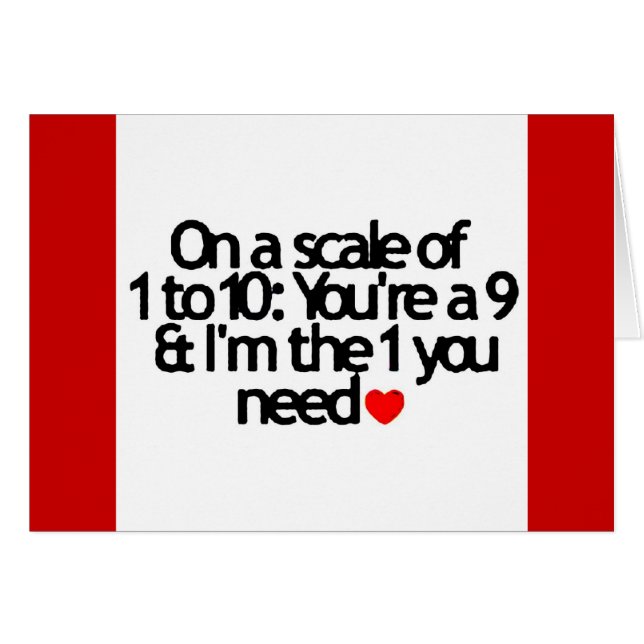 SKALA VON 1-10 DIR 9 ICH BIN DER 1, DIE SIE BRAUCH (Vorderseite (Horizontal))