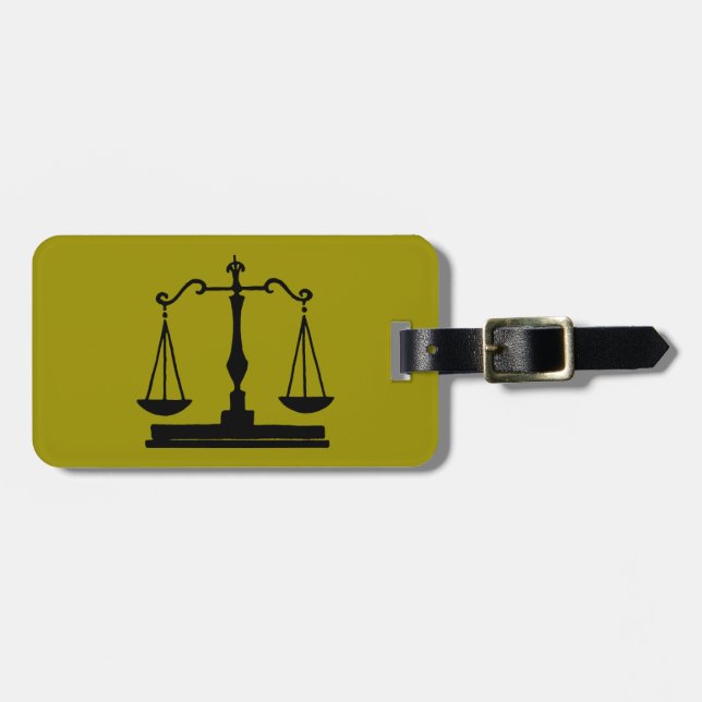 Skalen von Gerechtigkeit Gepäckanhänger (Vorderseite horizontal)