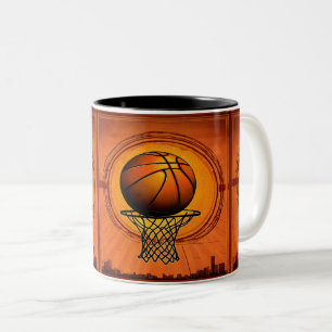 Skalierbare Hoops – Basketball-Vektorgrafiken Zweifarbige Tasse