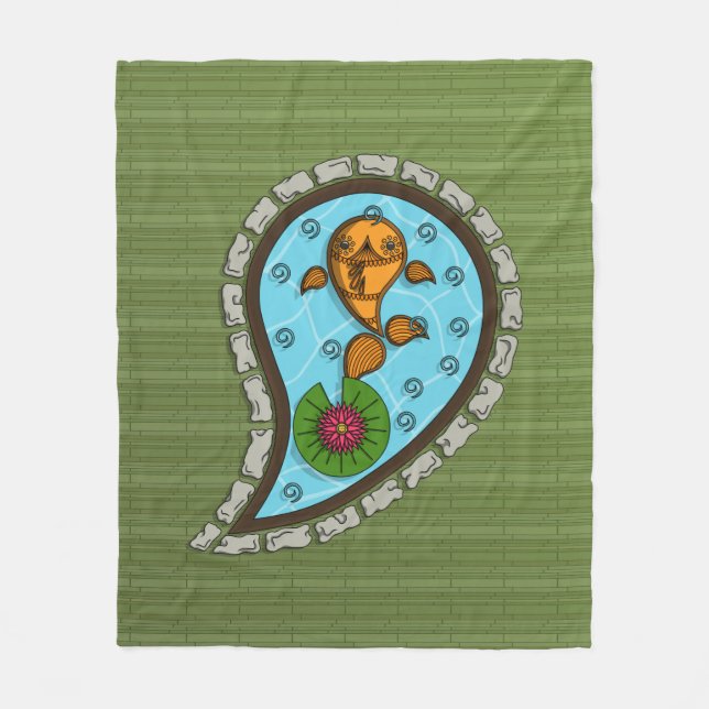 Skaliert das Goldfish Fleece Blanket (Vorderseite)
