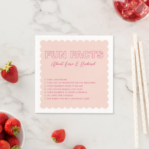 Skalierte Kontur Fett Text Spaß Fakten Napkins Serviette