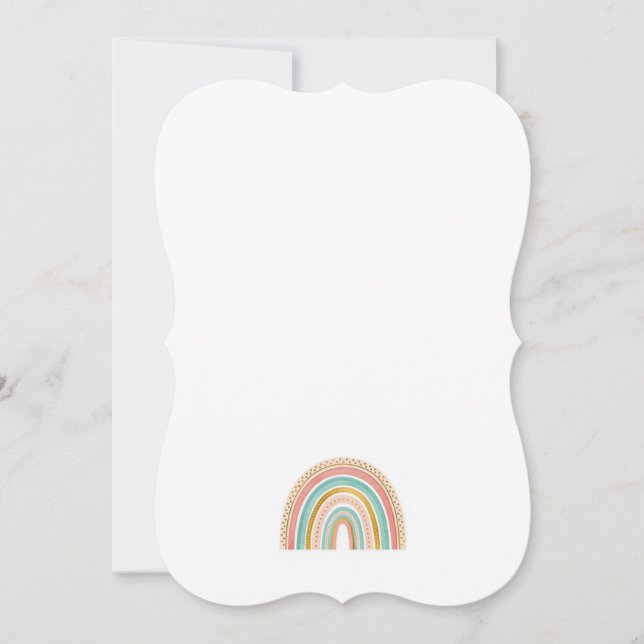 Skalierte Minimalistische Retro-Rainbow-Note-Karte Dankeskarte (Vorderseite)
