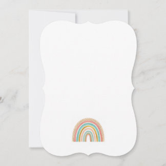 Skalierte Minimalistische Retro-Rainbow-Note-Karte Dankeskarte