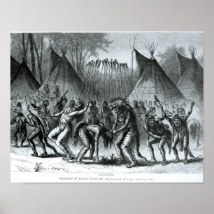 Skalptanz aus 'Sketches of Indian Warfare' Poster