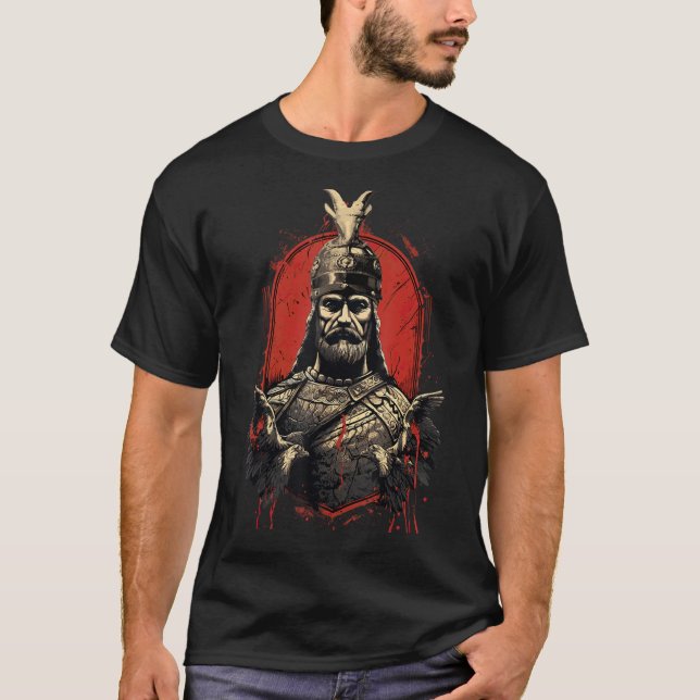 Skanderbeg Albanian National Hero Eagle Kosovo Alb T-Shirt (Vorderseite)