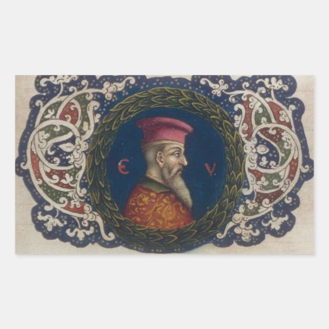 Skanderbeg Rechteckiger Aufkleber (Vorderseite)