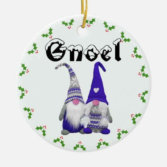 Skandi Gnomes "Hrold & Hilga" Keramik Ornament (Vorne)