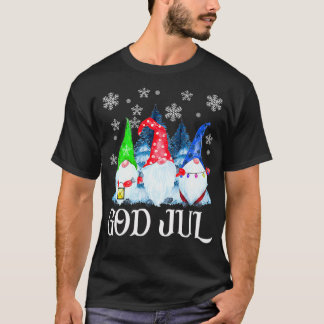 Skandinavian Gnomen God Jul Tomte Swedish Christma T-Shirt