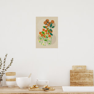 Skandinavien Daisy Minimalistische Wanddekoration Poster