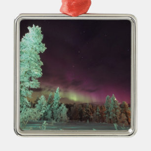 Skandinavien, Finnland, Lappland, Kakslauttanen, Silbernes Ornament