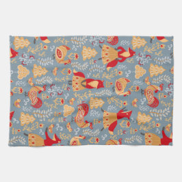 Skandinavien Folk Art Kitchtuch Geschirrtuch