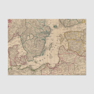 Skandinavien, Ostsee, Schweden, Dänemark Seidenpapier