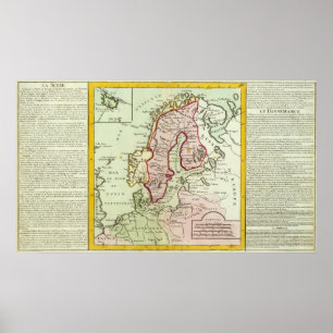 Skandinavien, Schweden, Dänemark Poster