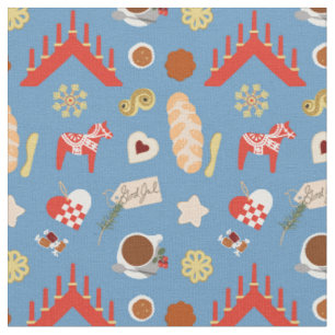Skandinavien/Schweden Jul Weihnachtsgebäck Design Stoff