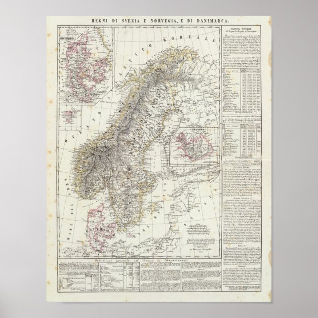 Skandinavien, Schweden, Norwegen Poster (Vorne)