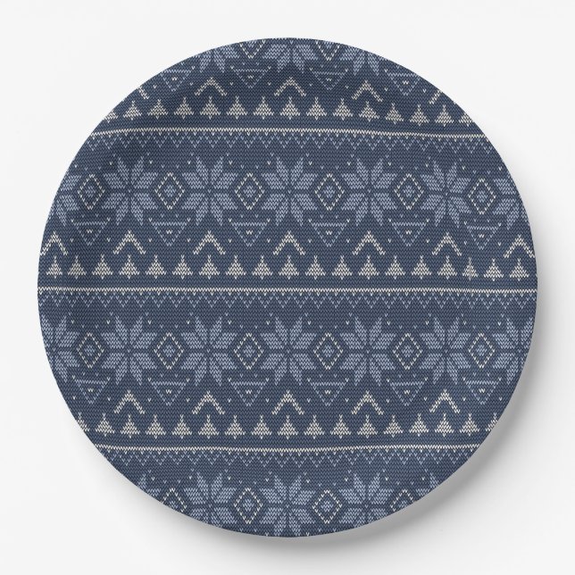 Skandinavien, Stricken Pappteller (Vorderseite)