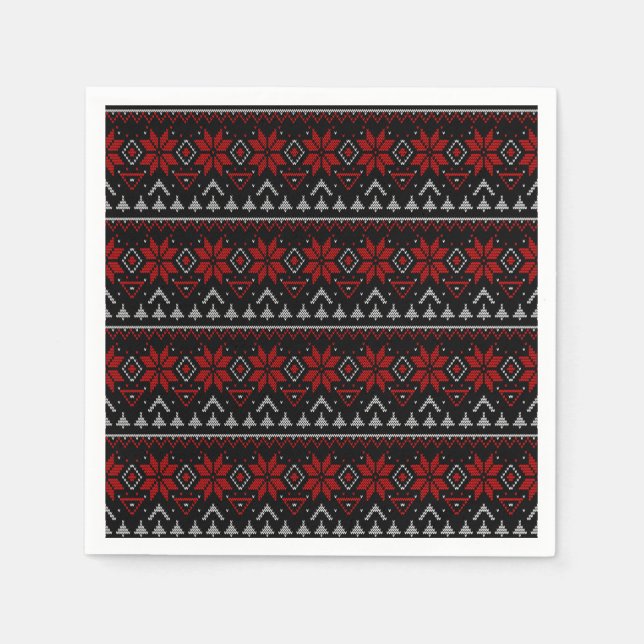 Skandinavien, Stricken Serviette (Vorderseite)