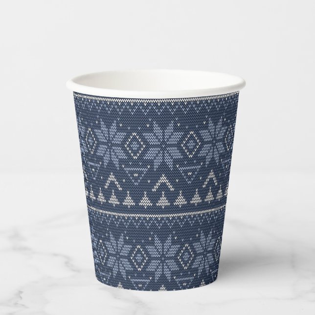 Skandinavien, Strickpapiertasse Pappbecher (Vorderseite)