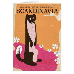 Skandinavien Vintage Reiseplakat