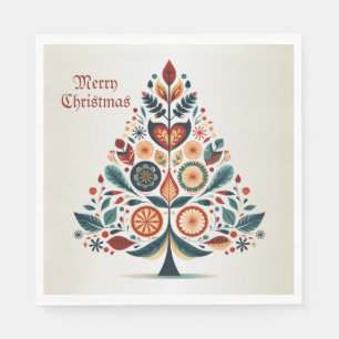 Skandinavien Weihnachtsbäume Kunst Serviette