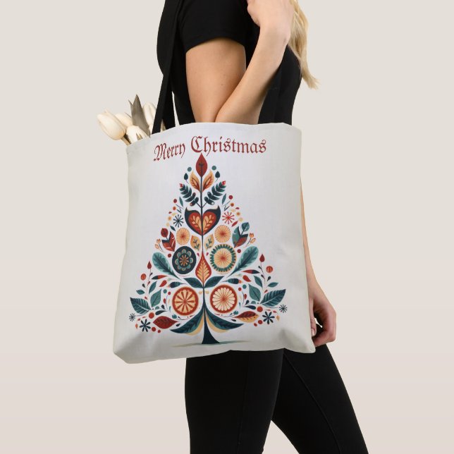 Skandinavien Weihnachtsbäume Kunst Tasche (Von Nahem)
