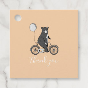 Skandinavier Bär auf dem Bike Minimalistisch Danke Geschenkanhänger