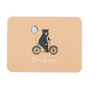 Skandinavier Bär auf dem Bike Minimalistisch Danke Magnet