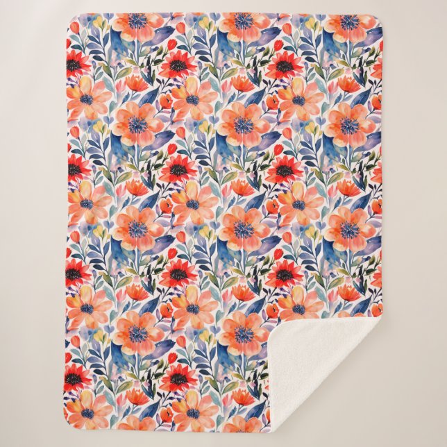 Skandinavier Blumensherpa Blanket Sherpadecke (Vorderseite)