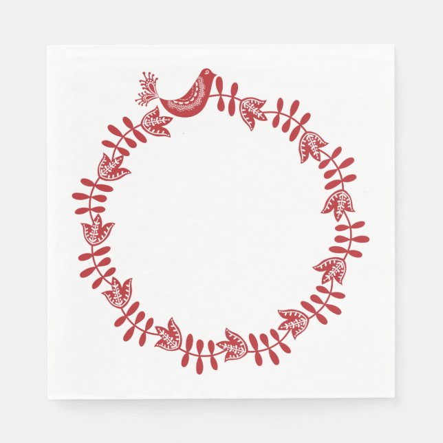 Skandinavier Blumenzwerge Papier Napkins Serviette (Vorderseite)