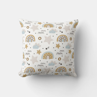 Skandinavier Boho Regenbogen mit Sternen Kissen