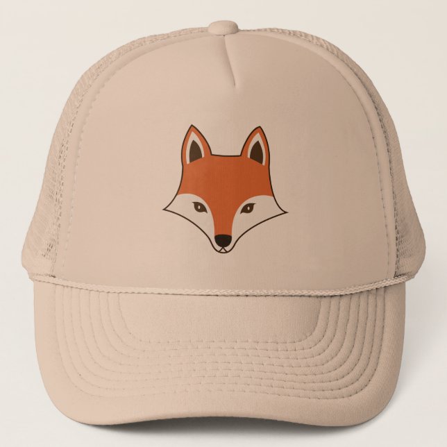 Skandinavier Cartoon Fox Face Truckerkappe (Vorderseite)