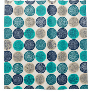 Skandinavier Circle Dots Mandala Muster 1 Duschvorhang