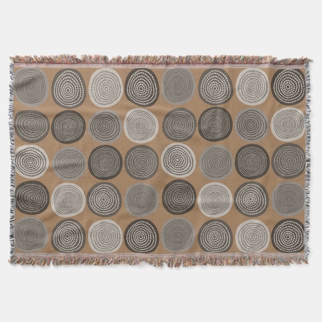 Skandinavier Circle Dots Mandala Muster 3 Decke (Vorderseite)